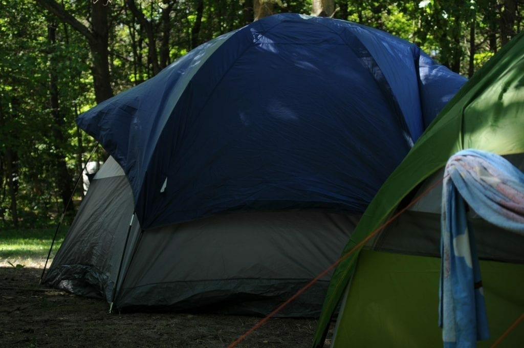 storing camping equipment