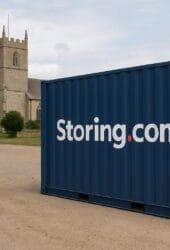 “Drive-up steel storage containers from Storing.com near Ravensden village”